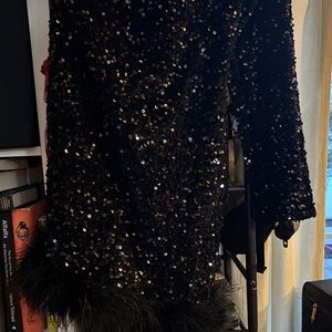 Fashion Nova Black Sequin Dress